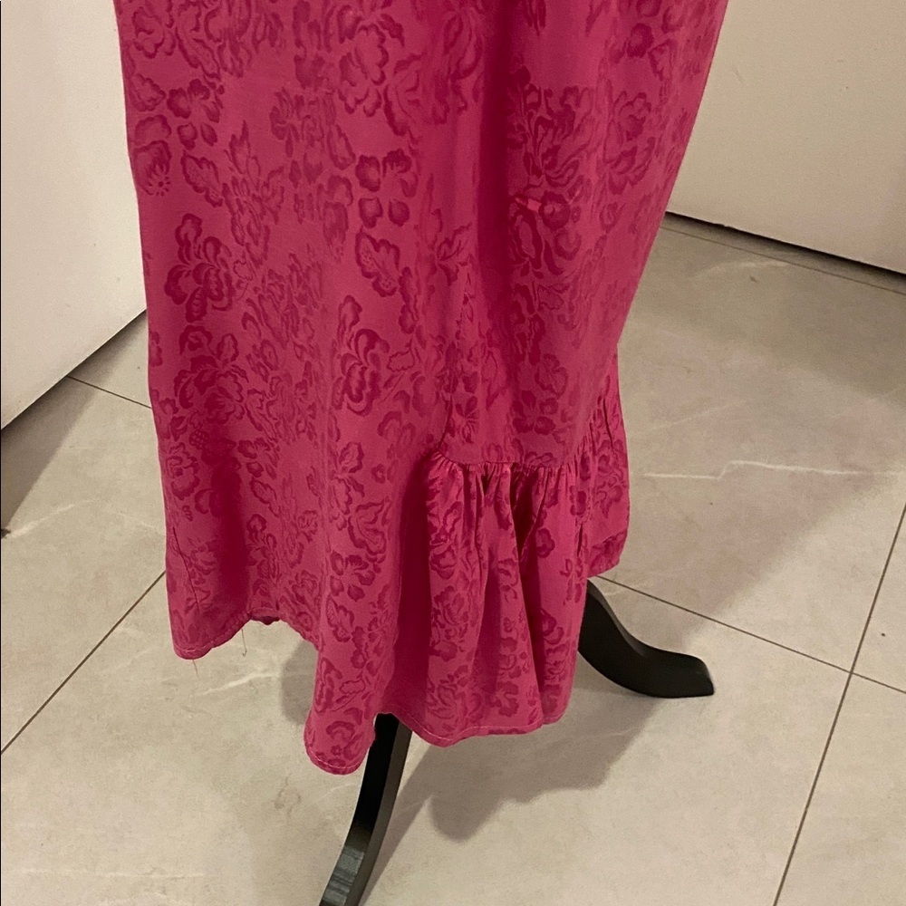 Ell-Jay of Montreal Vintage 1980’s midi Length Pink Rayon Dress Size Small - Picture 6 of 17